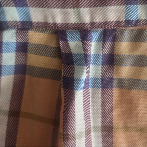 Burberry London Nova Check Plaid Long Sleeve Button Front Cotton Twill Shirt M - Picture 7 of 15